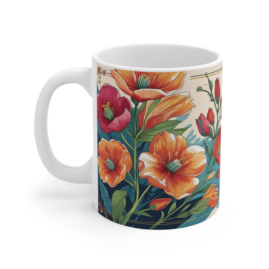 Mug Turkish Flower Tea Ceramic Cup - A Pretty Print