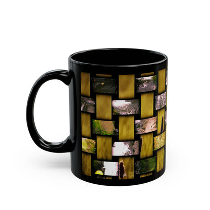 Black Ceramic Mug — Woven nature photos (11oz, 15oz)