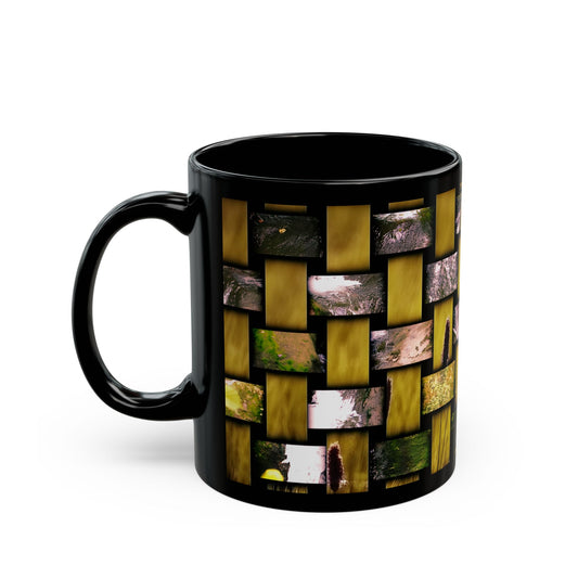 Black Ceramic Mug — Woven nature photos