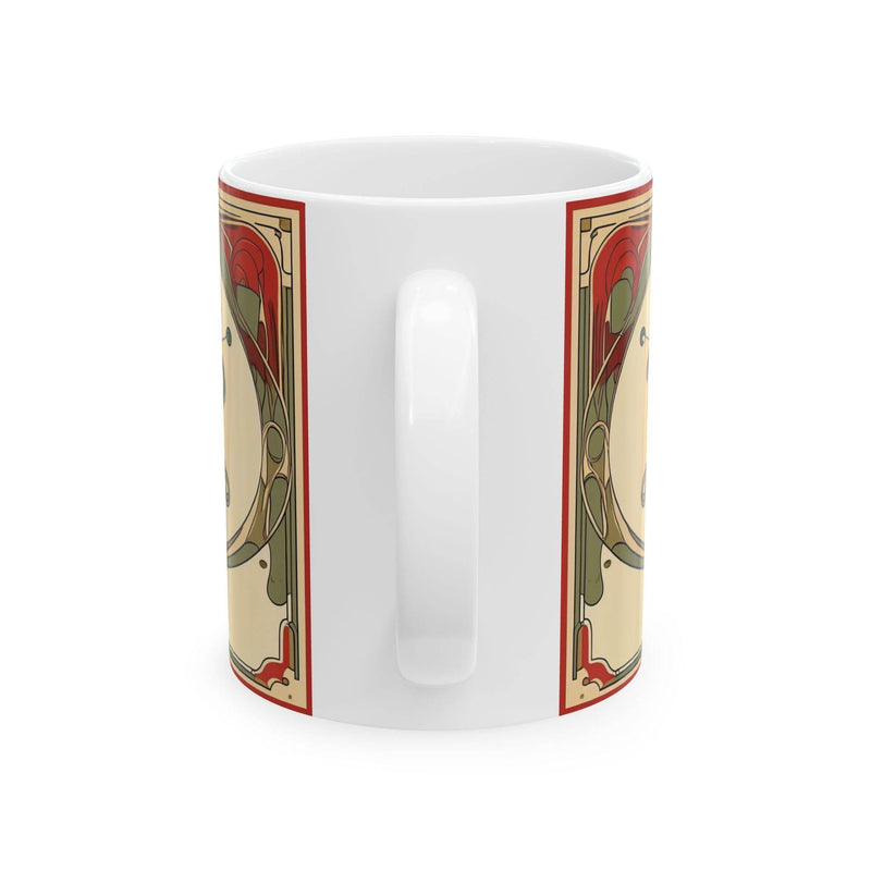 Cozy winter morning view of a 11oz Mug - Tomato Soup Mug, Delicious flavour near a bright window during a relaxed break.