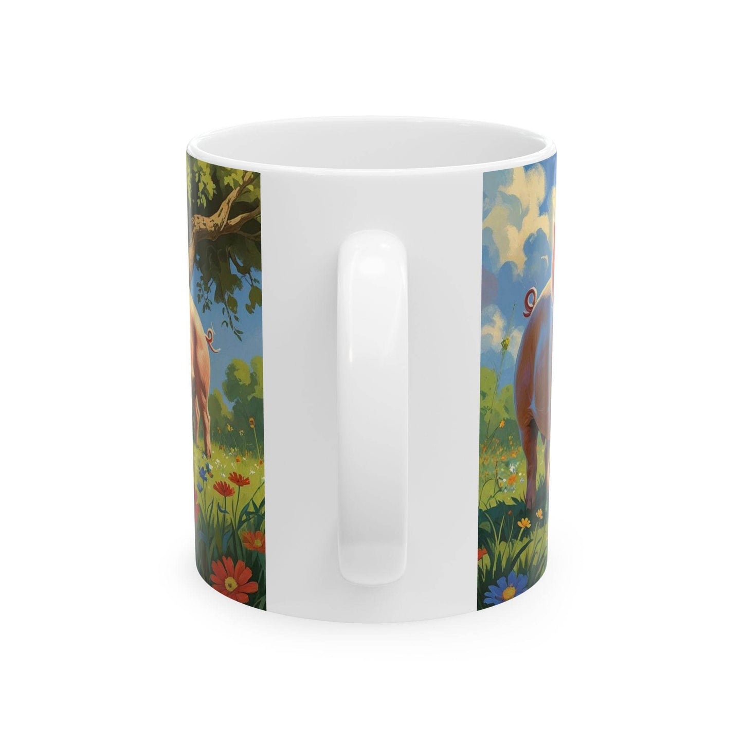 Pigs Mug - Ceramic Coffee Cup - A Pretty Print