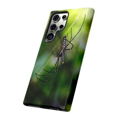 Creepy Spider Photoprint Tough Case for Phone, Durable Phone Protection, Nature Enthusiast Gift, Artistic Soul Accessory, Conversation