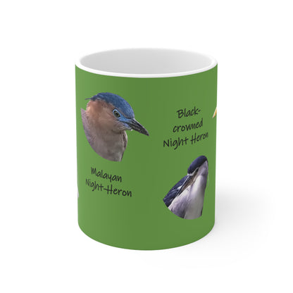 Mug - Heron Mug with Four Species of Herons Found in Taiwan