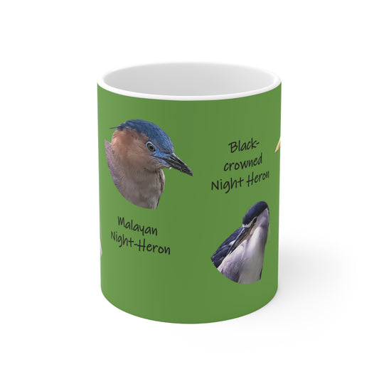 Mug - Heron Mug with Four Species of Herons Found in Taiwan