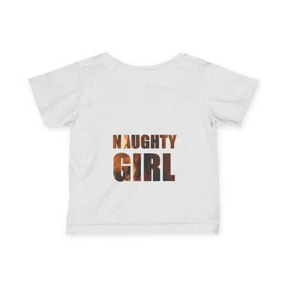 Peuter T-shirt Cute Girl Naughty Girl, baby T-shirt, baby shirt, kindertop, grappige peuterkleding met tekstontwerp