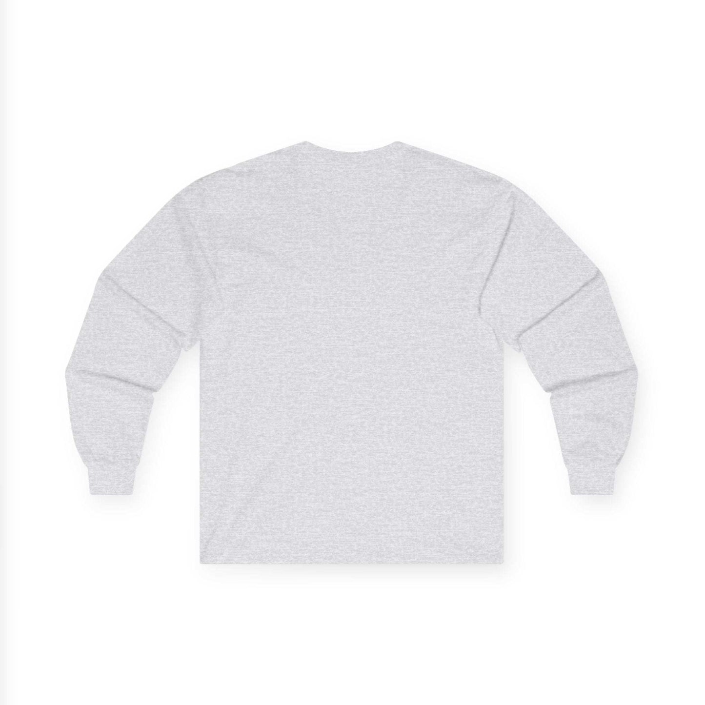 Unisex Ultra Cotton Long Sleeve Tee in light gray, featuring a playful pheasant design, perfect for casual wear and nature enthusiasts.