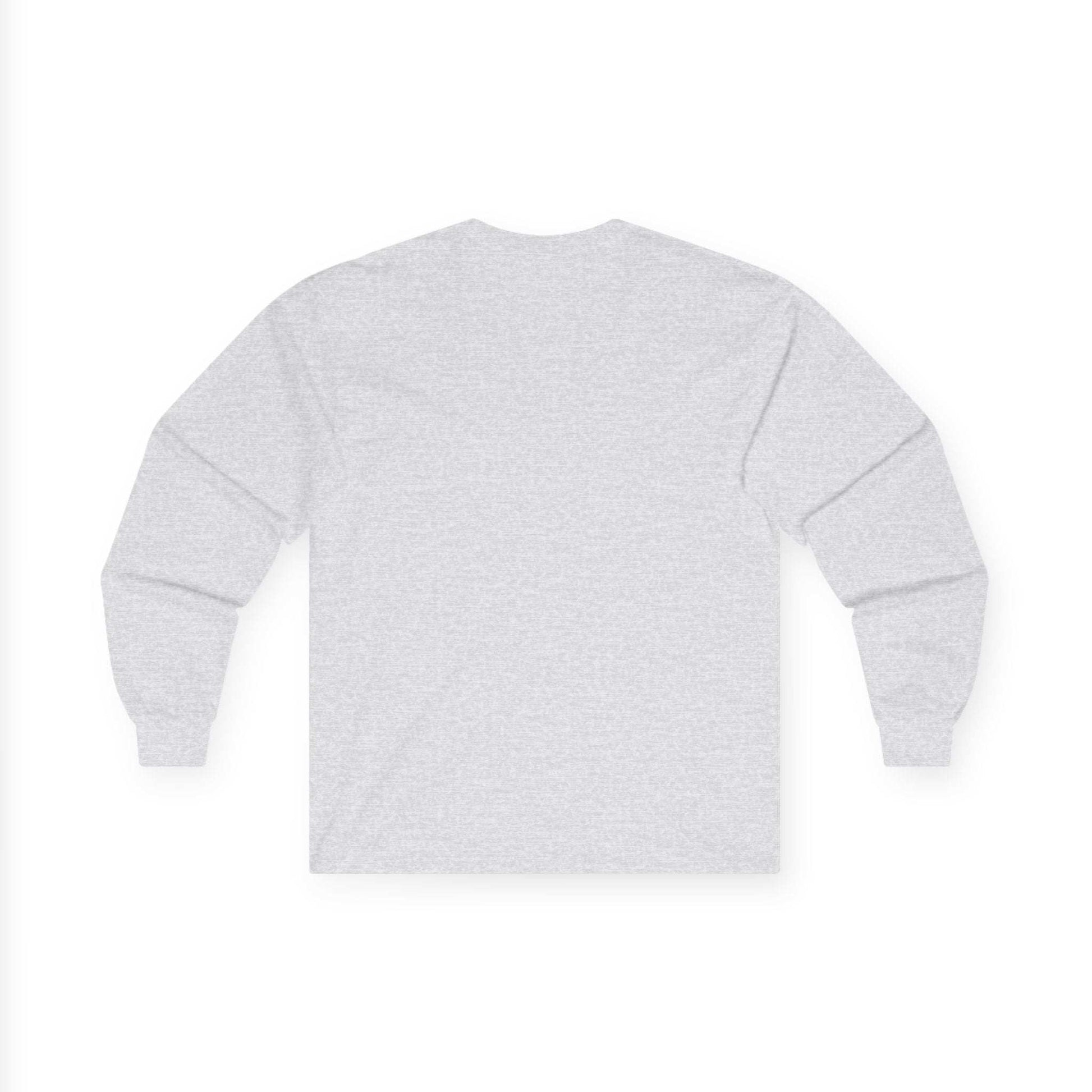 Unisex Ultra Cotton Long Sleeve Tee in light gray, featuring a playful pheasant design, perfect for casual wear and nature enthusiasts.