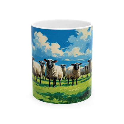 Mug - Curious Sheep - Ceramic Coffee Cup - A Pretty Print