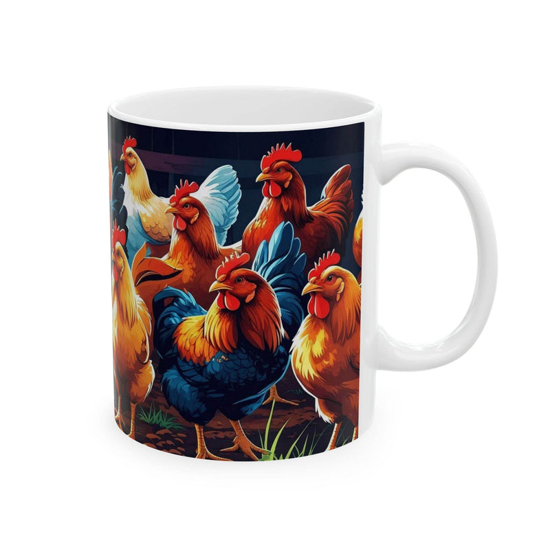 Premium 11oz animal theme ceramic mug with a smooth finish, bringing a touch of country charm to coffee or tea breaks.