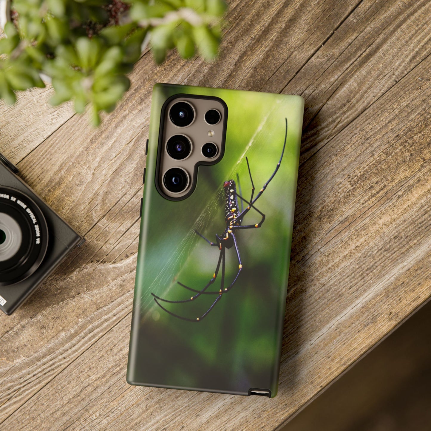 Creepy Spider Photoprint Tough Case for Phone, Durable Phone Protection, Nature Enthusiast Gift, Artistic Soul Accessory, Conversation