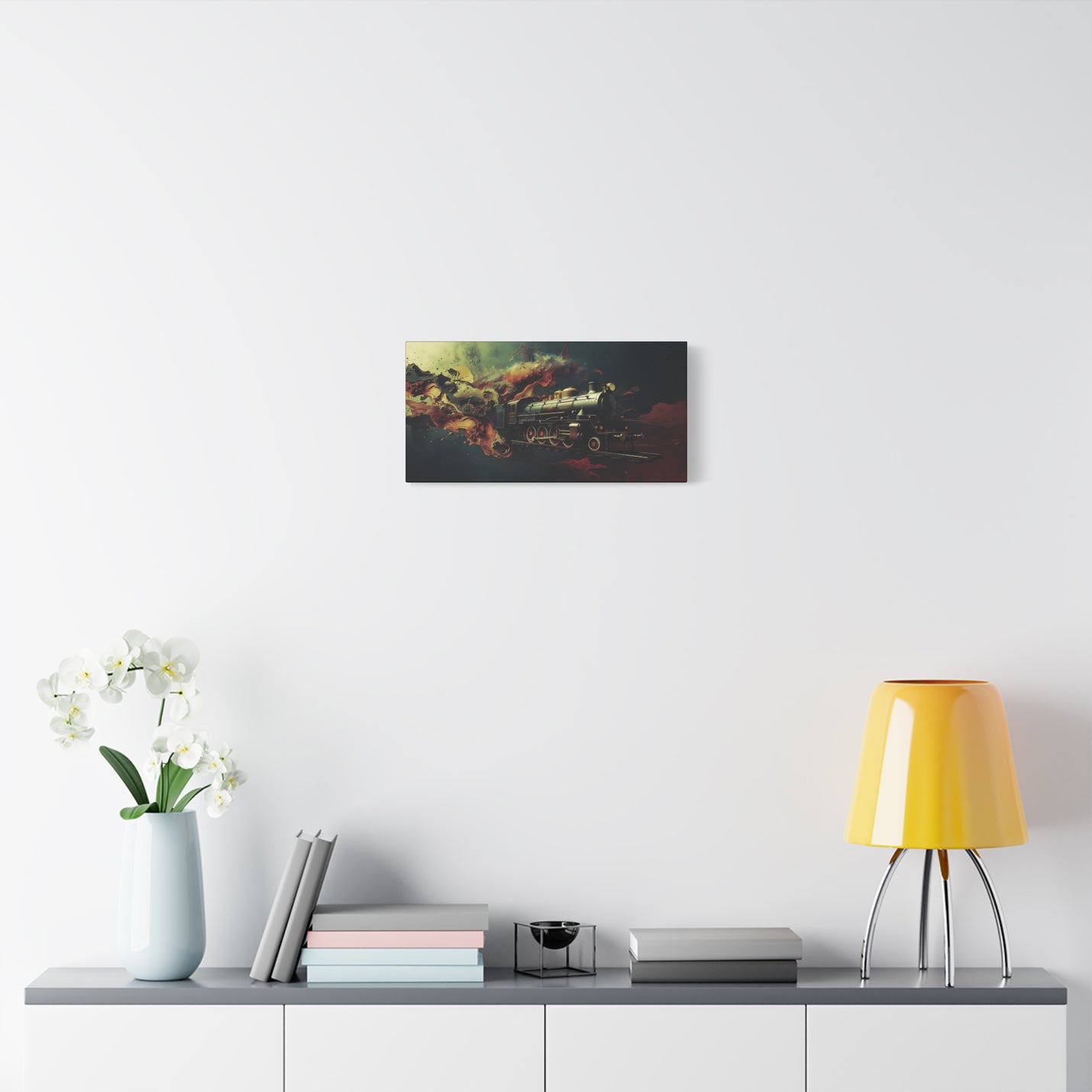 Premium 20″ x 10″ | 50.80 cm x 25.40 cm cinematic train canvasafdruk stretched over 1.25″ | 3.18 cm wood.