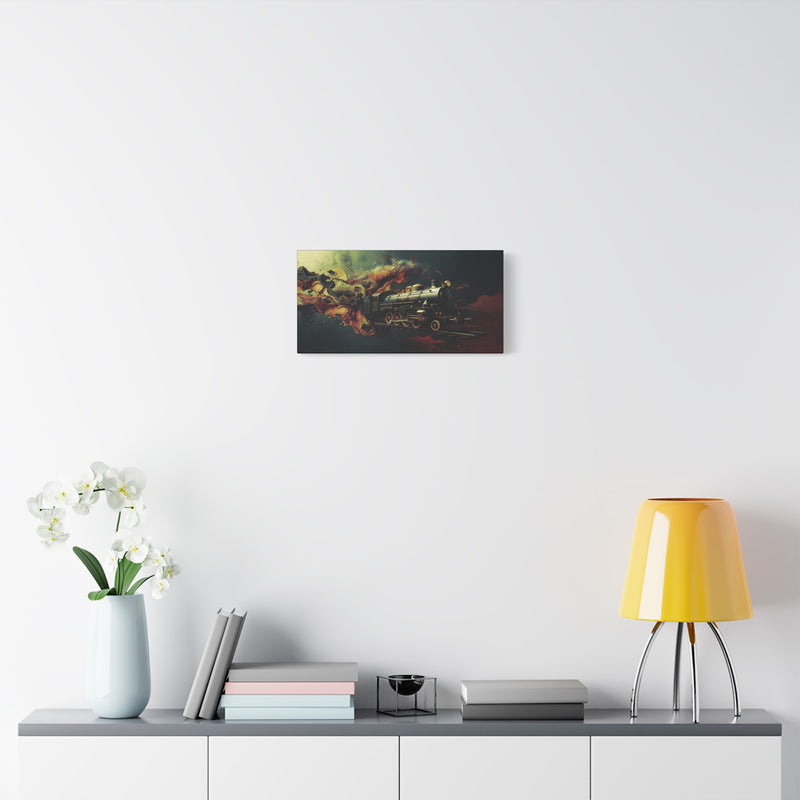 Premium 20″ x 10″ | 50.80 cm x 25.40 cm cinematic train canvasafdruk stretched over 1.25″ | 3.18 cm wood.