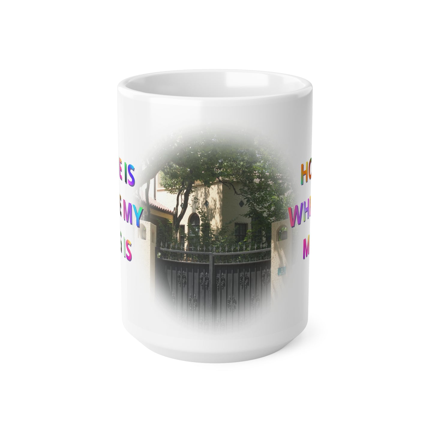 Großer 440ml Becher aus Keramik mit praktischem C-Henkel, verziert mit einem langlebigen Spruch-Design zum Wohlfühlen.