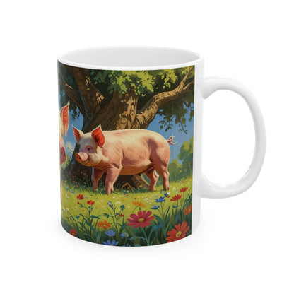 Pigs Mug - Ceramic Coffee Cup - A Pretty Print