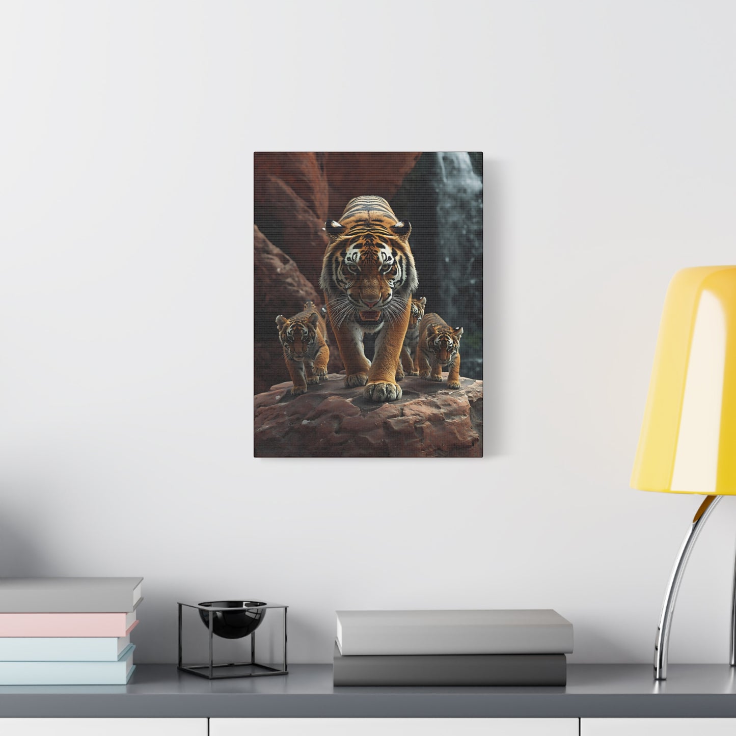 Tiger Family Canvas Print - Stretched Matte Wall Art