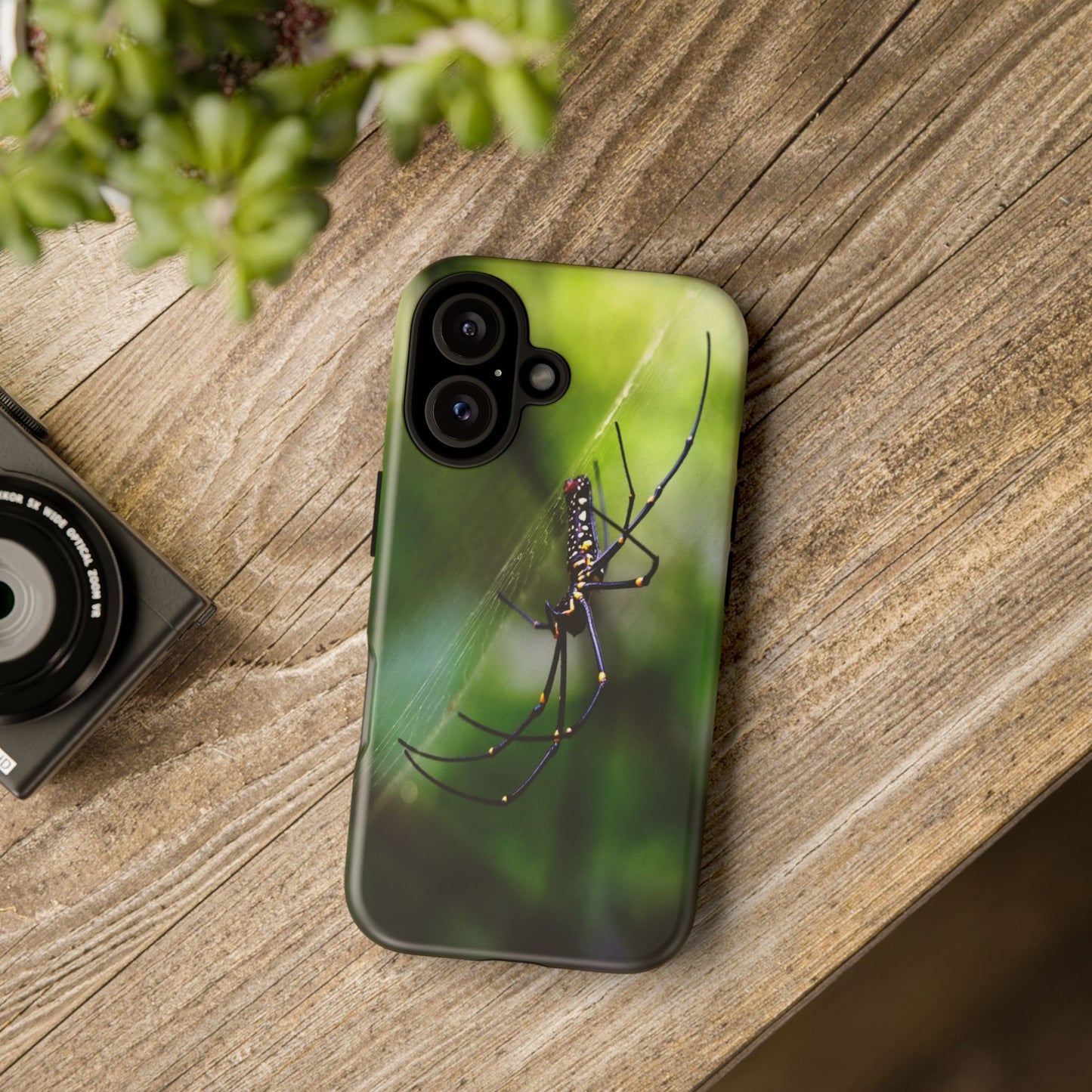 Creepy Spider Photoprint Tough Case for Phone, Durable Phone Protection, Nature Enthusiast Gift, Artistic Soul Accessory, Conversation