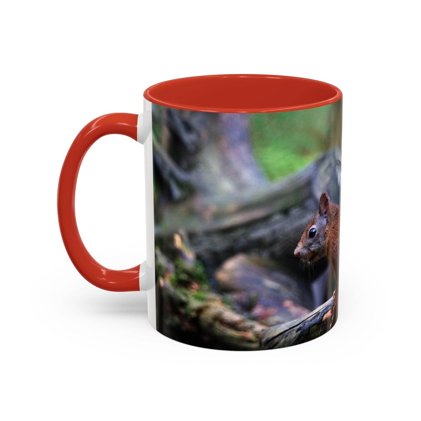 Squirrel Coffee Mug, Cute Animal Mug, Gift for Nature Lovers, Rustic - A Pretty Print
