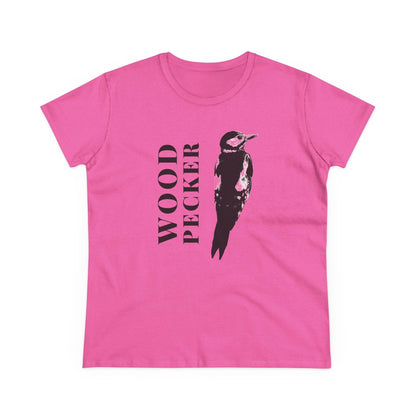 Woodpecker Graphic Tee, Nature Lover Shirt, Casual Women's Shirt, Birdwatching - A Pretty Print