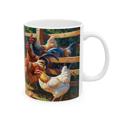 Chicken Mug - Ceramic Coffee Cup - A Pretty Print