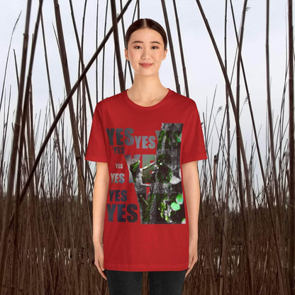 Diploderma Nature Print Unisex Tee, Yes and No Graphic Shirt, Men's Women's Summer Top, Gender Neutral T-shirt, Environmental Print Shirt, Earthy - A Pretty Print