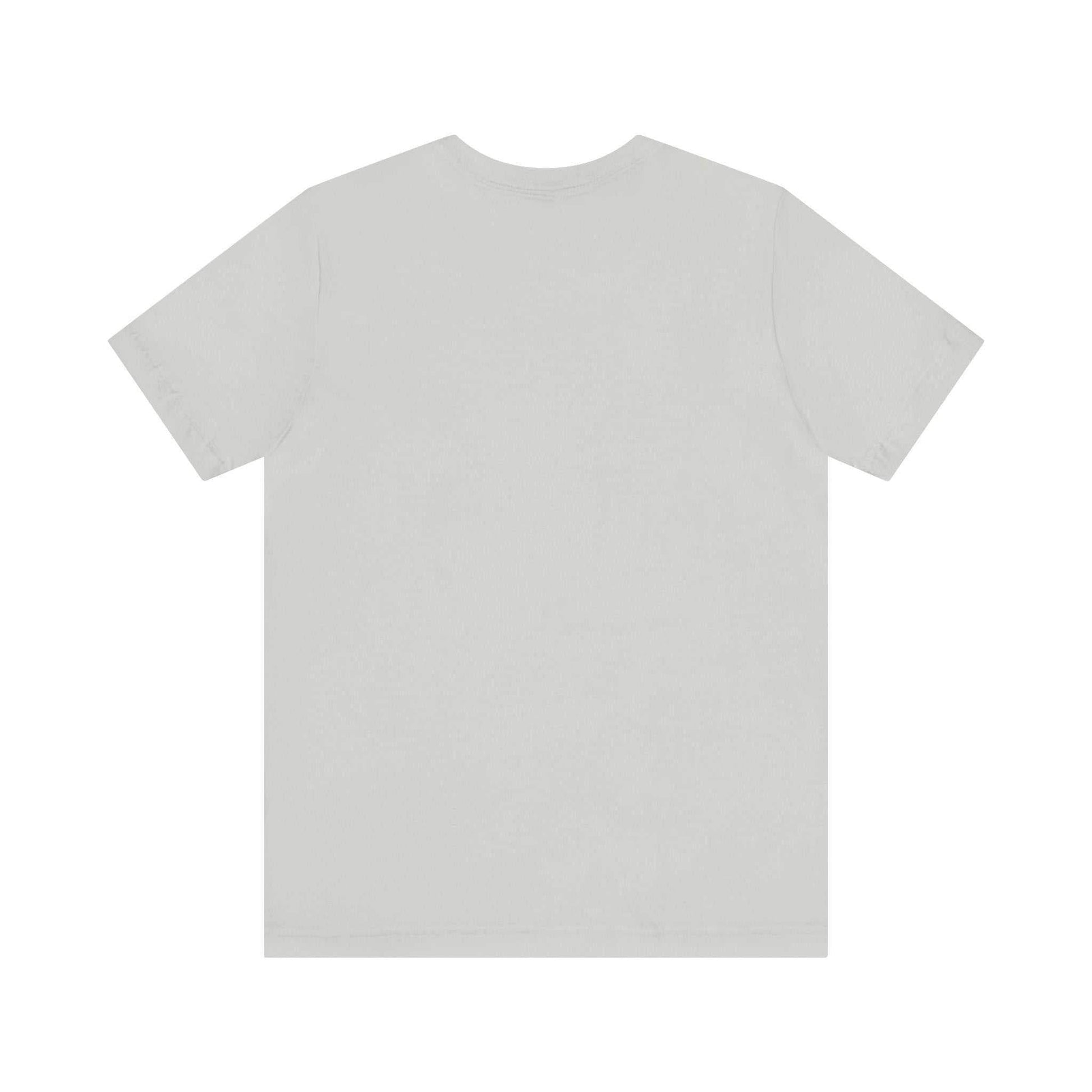 Nature-Inspired 'Be' Leaf Tee in light grey, unisex short sleeve, eco-friendly fashion for nature lovers.