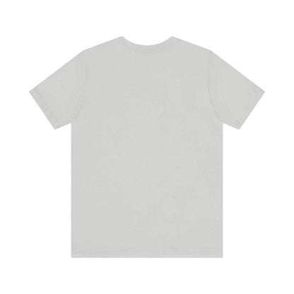 Nature-Inspired 'Be' Leaf Tee in light grey, unisex short sleeve, eco-friendly fashion for nature lovers.