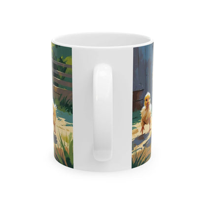 Mug - Chicken with Cute Little Chicks Coffee Cup - A Pretty Print