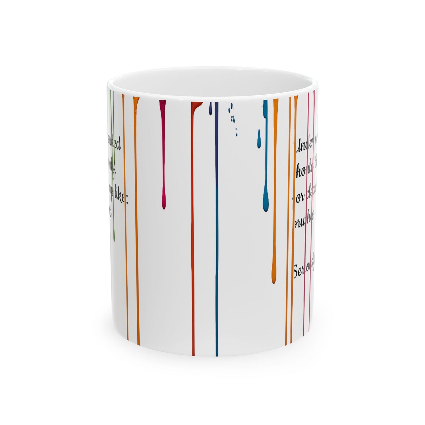 Paint Drips Mug, Ceramic Coffee Cup