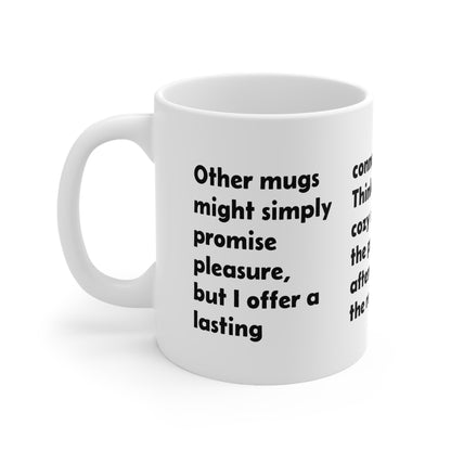 Inspirational Quote Ceramic Coffee Mug — 'I Offer a Lasting Connection'