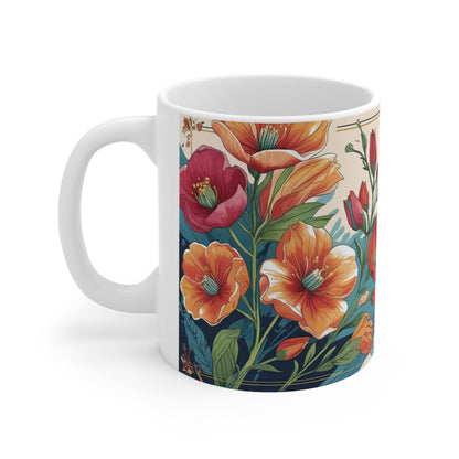 Mug Turkish Flower Tea Ceramic Cup - A Pretty Print