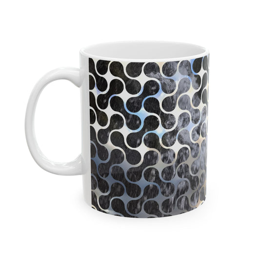 Geometric Swirl Ceramic Coffee Mug (11oz, 15oz)