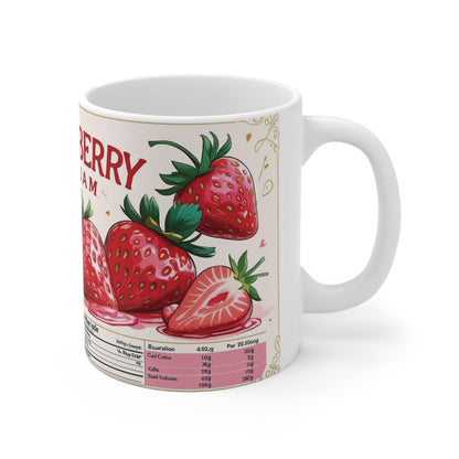 Mug - Sweet Strawberry Jam Design Coffee Cup - A Pretty Print