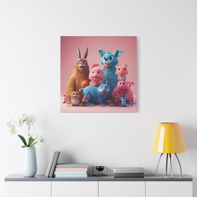 Premium 30″ x 30″ | 76.20 cm x 76.20 cm colorful nursery wall art on 1.25″ | 3.18 cm stretched matte canvas.