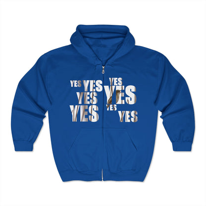 Cozy Unisex Yes and No Print Hoodie Sweatshirt