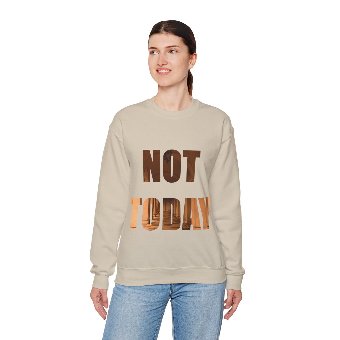 Cozy Unisex Crewneck Sweatshirt - Not today, maybe tomorrow