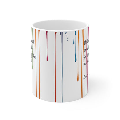 Paint Drips Mug, Ceramic Coffee Cup