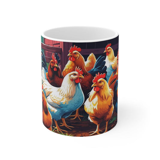 Chicken Mug - Ceramic Coffee Cups - A Pretty Print