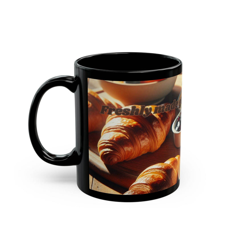 Coffee Mug - Freshly Made Good Morning Coffee - Black - A Pretty Print