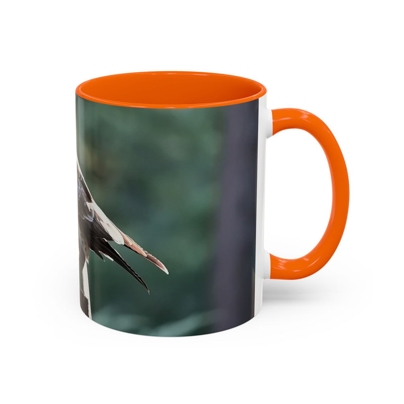 Premium Wildlife Kaffeebecher 325ml mit oranger Innenseite und Henkel.