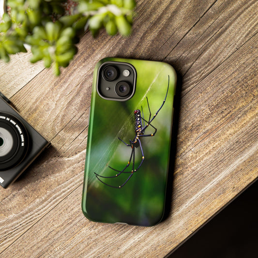 Gruselige Spinne Fotodruck Robuste Hülle fürs Handy, Langlebiger Telefonschutz, Geschenk für Naturliebhaber, Künstlerisches Seelenaccessoire, Konversation