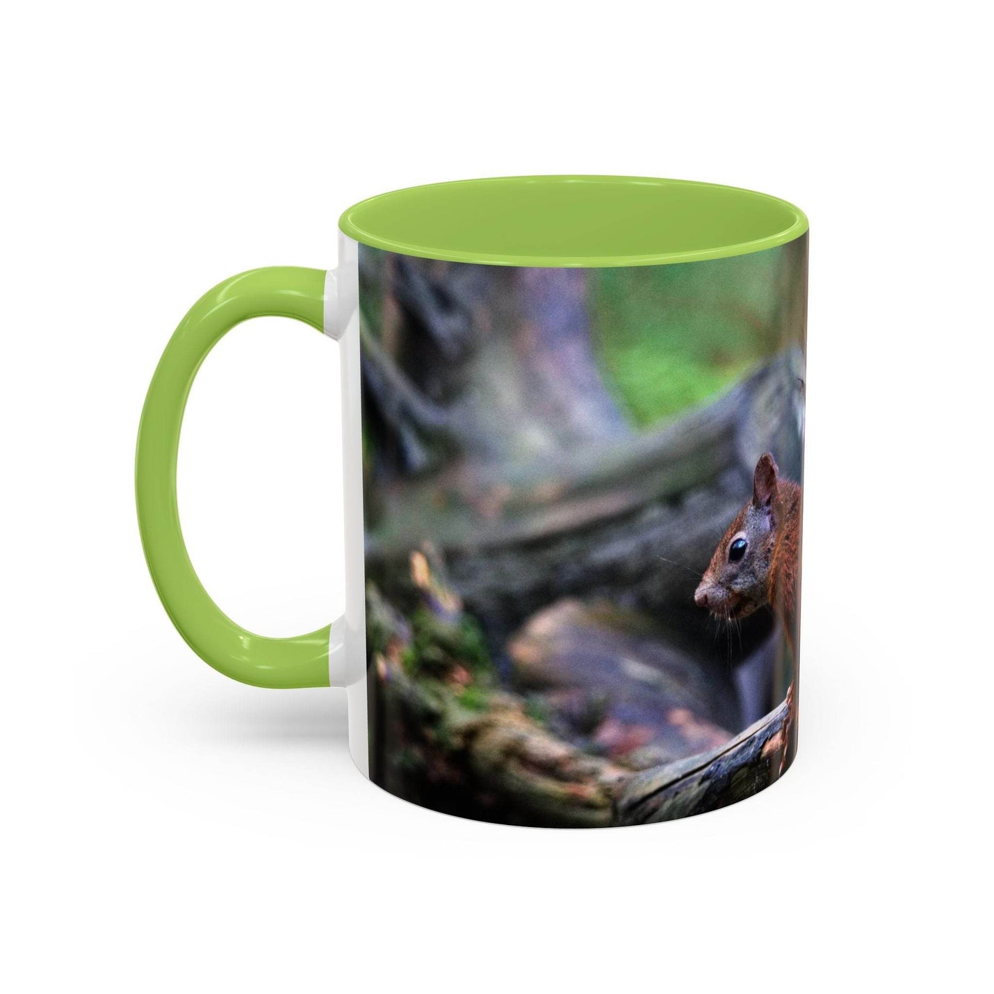 Squirrel Coffee Mug, Cute Animal Mug, Gift for Nature Lovers, Rustic - A Pretty Print