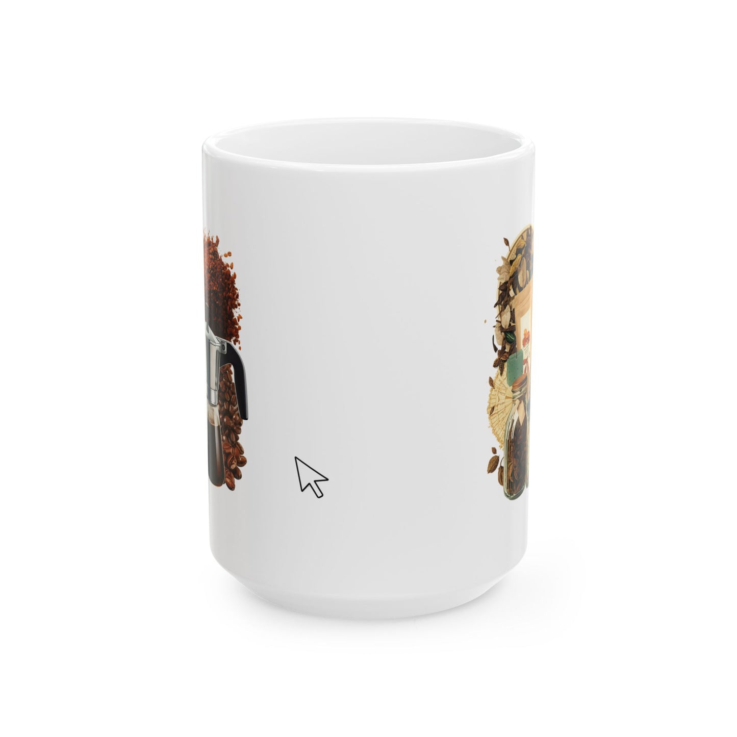 "Click Here for a Free Refill" Ceramic Coffee Mug — 11oz & 15oz