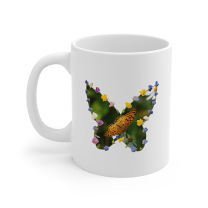 Butterfly Floral Ceramic Coffee Mug — 325ml & 440ml