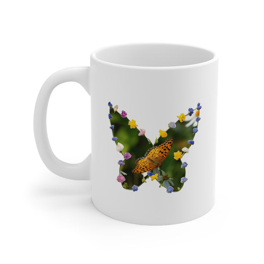 Butterfly Floral Ceramic Coffee Mug — 325ml & 440ml
