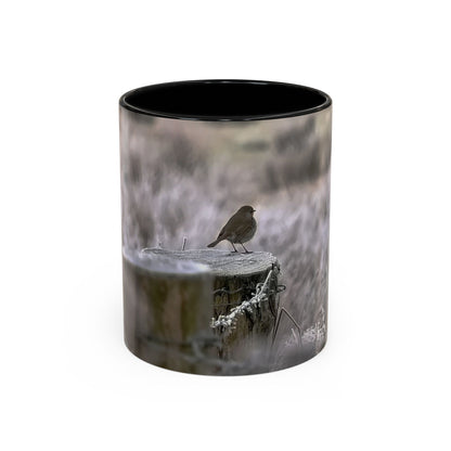 Rustic Robin Accent Coffee Mug — Nature Bird Photography