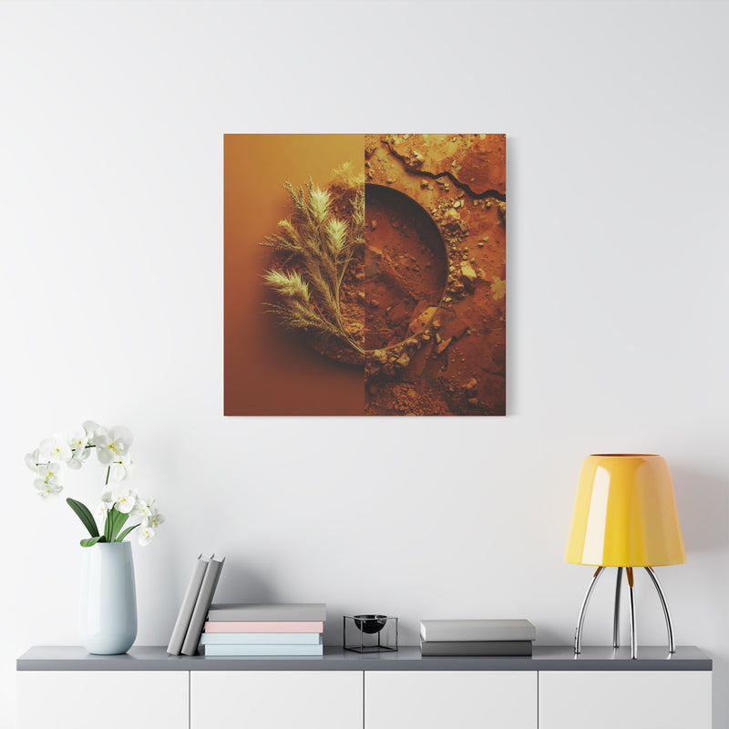 Premium 30″ x 30″ | 76.20 cm x 76.20 cm Leinwanddruck in Erdtönen mit 1.25″ | 3.18 cm Rahmenprofil.