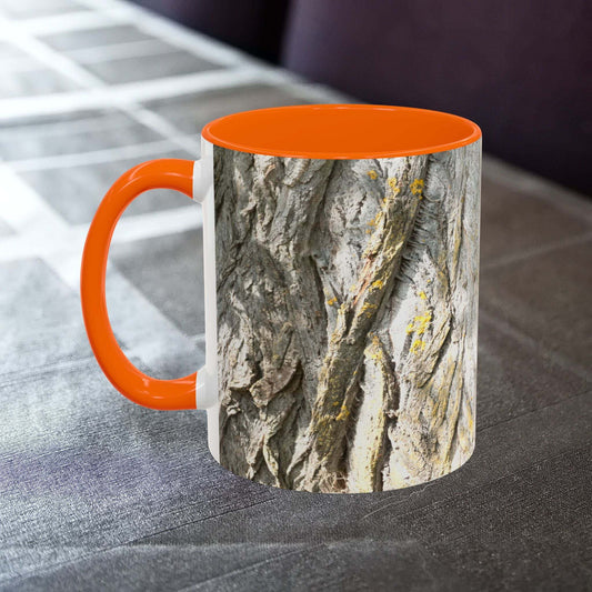 Coffee Mug with Tree Trunk Design, Rustic and Unique for Nature Lovers.