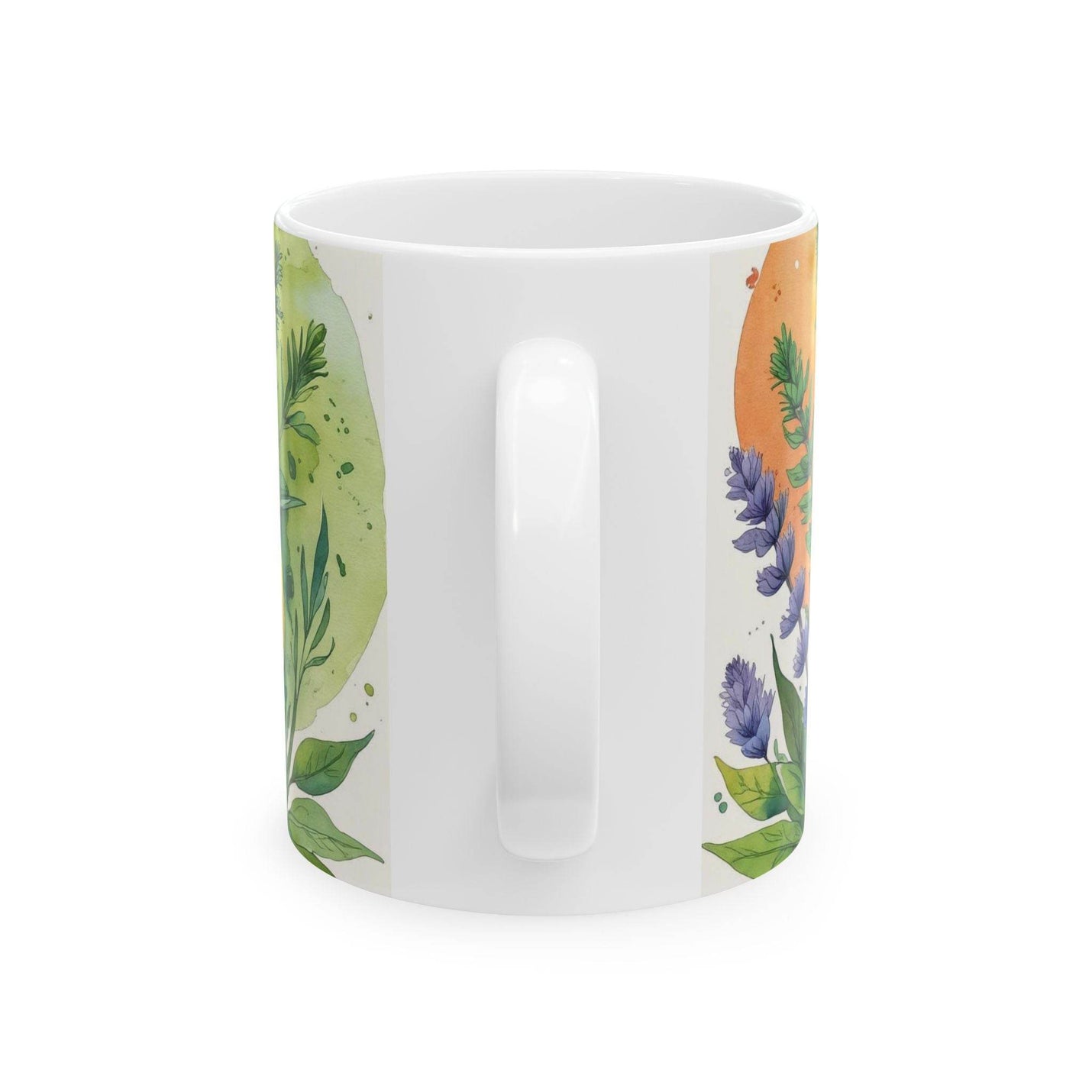 Cozy lifestyle view of a 11oz Mug - Healthy Herbal Tea near a sunlit room window during a relaxing break.