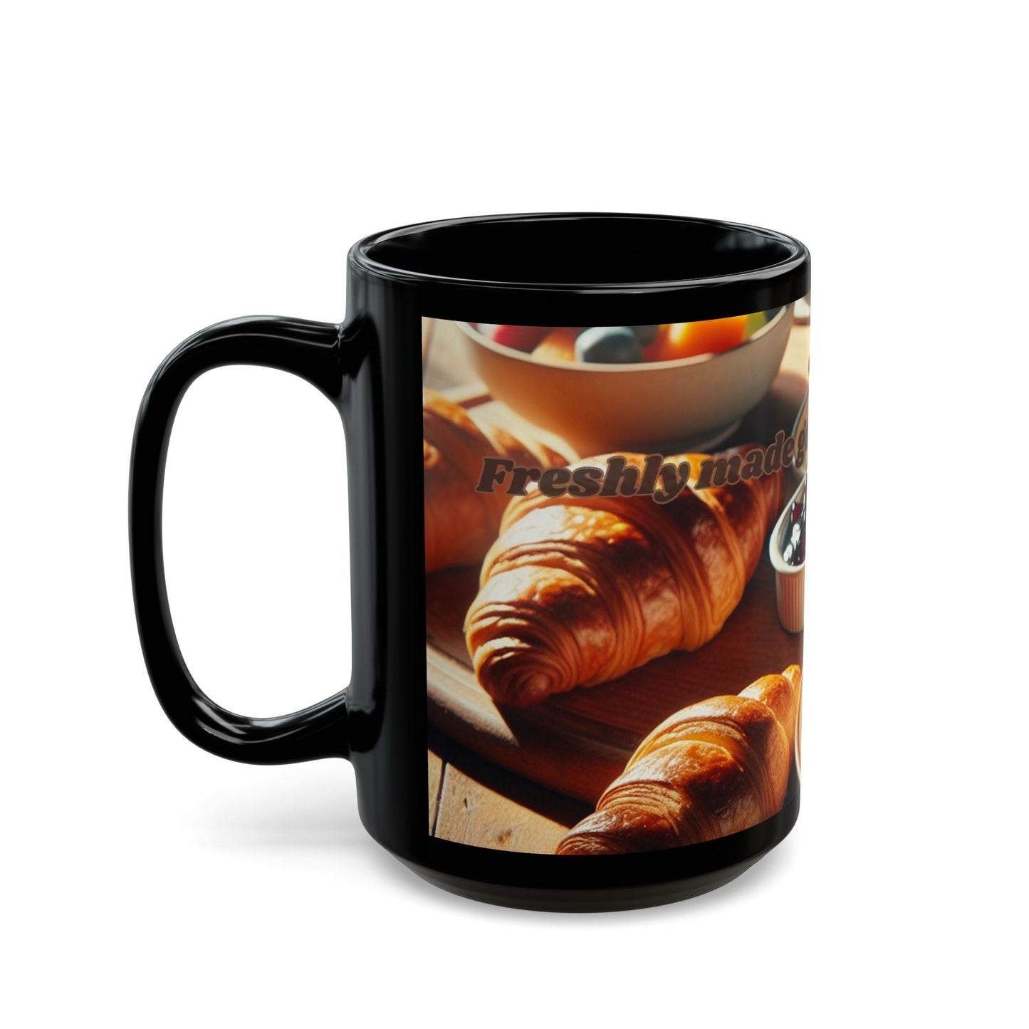 Coffee Mug - Freshly Made Good Morning Coffee - Black - 11oz & 15oz