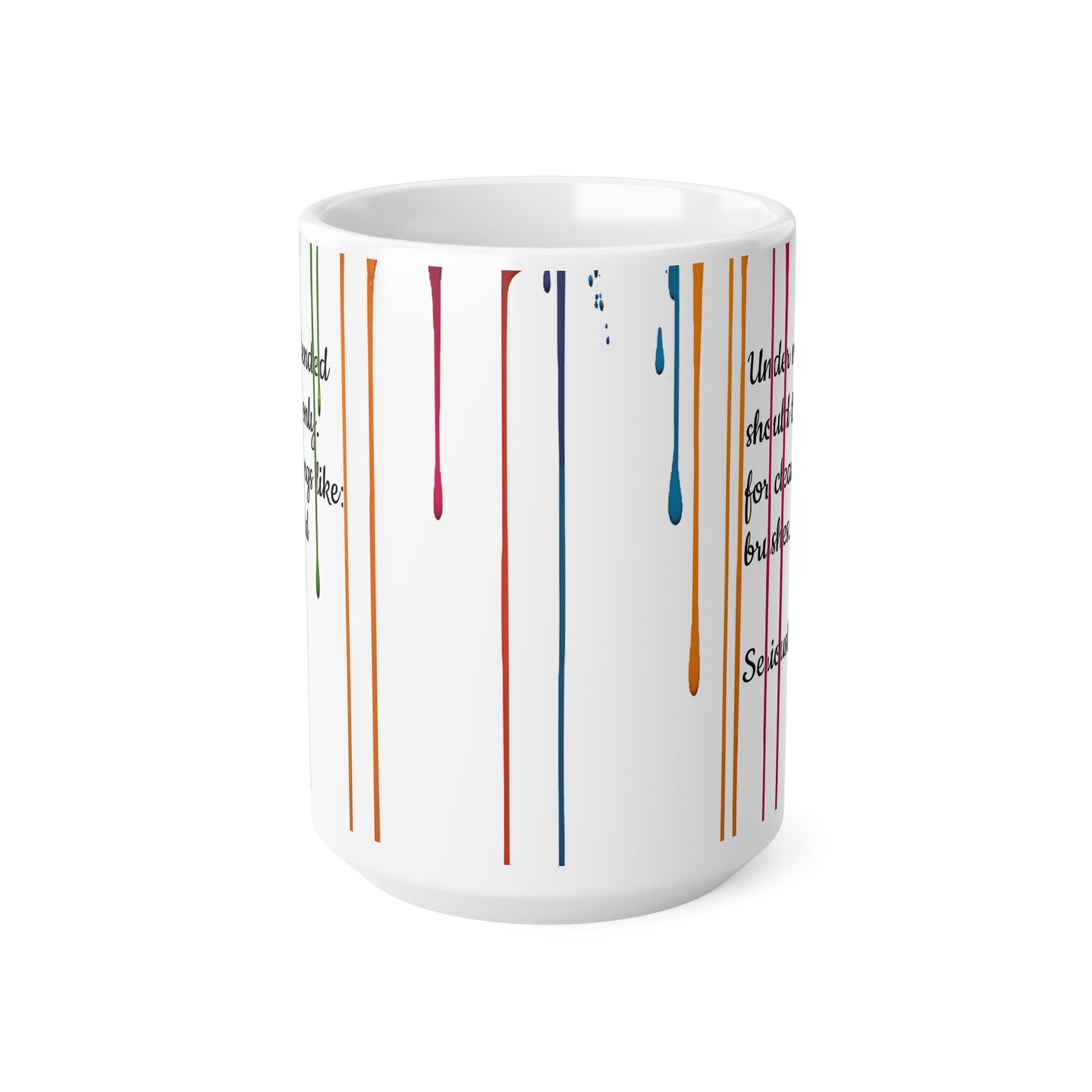 Robuster 440ml Keramik-Becher mit buntem Farbtropfenmuster, bringt eine kreative Atmosphäre in Ihre Kaffeepause.